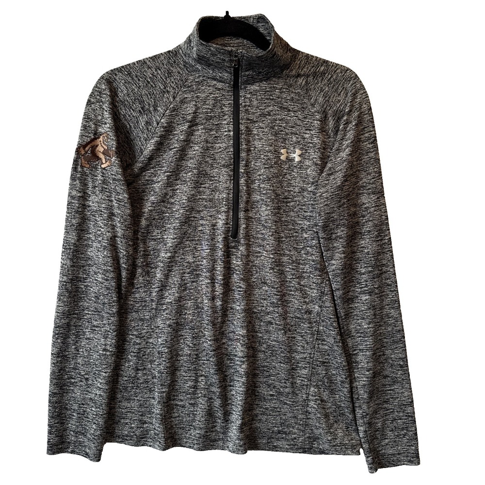 UA Embroidered Bigfoot Performance Heatgear 1/4 Zip Pullover M Hiking Packable